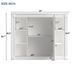 35'' X 28'' Wall Mounted Bathroom Storage Cabinet, Medicine Cabinet, Modern Bathroom Wall Cabinet With Mirror, Mirror Cabinet With 6 Open Shelves (N_voghion.com