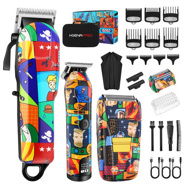 Professional Barber Clipper Kit – High-Power Cordless Hair Trimmer With Digital Display For Fades, Undercuts & Salon Styling_voghion.com