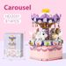 Weile Chuangxiang 3001 Carousel 3002 Ferris Wheel Music Box Assembly Building Blocks Girl's Best Friend Toy_voghion.com
