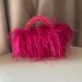 New Pearl Bead Bag With Feather Fur Designer Brand Clear Acrylic Crystal Tote Handbag Women Handmade Party Purse_voghion.com
