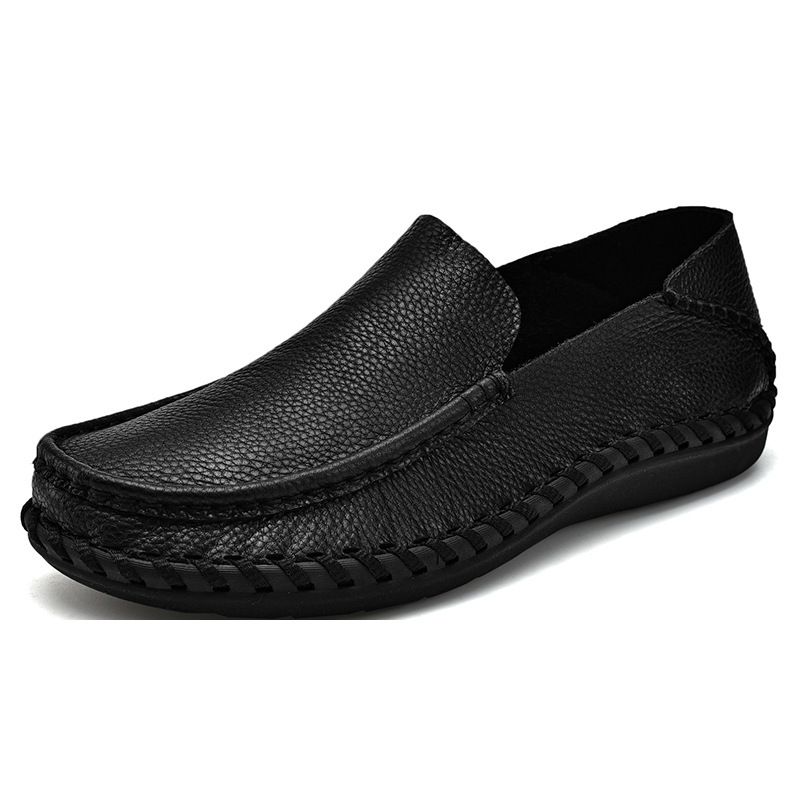 Four Seasons Herren Echtleder Loch Business Casual Hohl Atmungsaktiv Zwei-Wege-Schuhe Herren_voghion.com