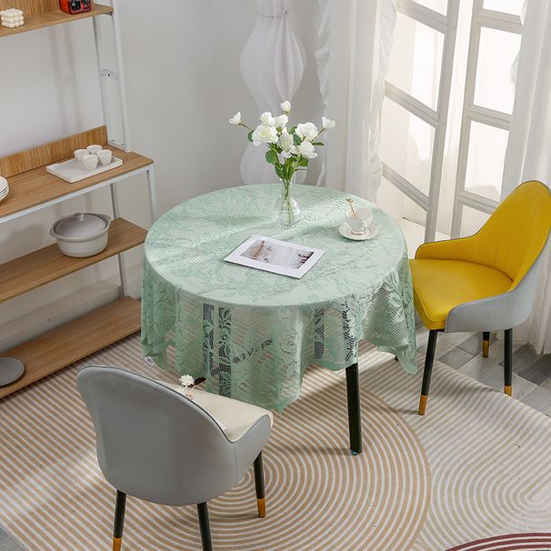 Tavolo rotondo in pizzo di lusso nordico leggero in tessuto Hotel Matrimonio Decorazione per la casa Tavolo da tè Tavolo rotondo in tessuto Art_voghion.com