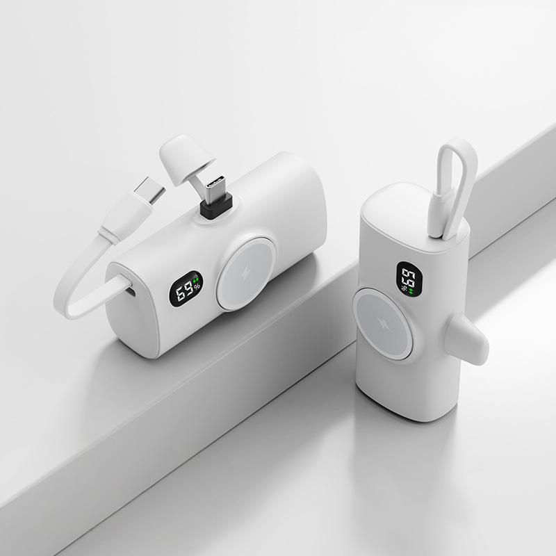 Power Bank Pocket Capsule Power Bank Kabellos Magnéitesch Auer Power Bank Mat Agebautem Drot Mobil Power Bank_voghion.com