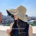 Cappello da pescatore pieghevole da donna con fodera nera anti-UV - Cappello da pescatore con tesa larga 15 cm, pieghevole e indeformabile per attività all'aperto e viaggi_voghion.com