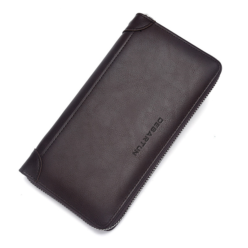 Herrentaschen Herren Langer Reißverschluss Multi-Card-Clutch Koreanischer Stil Lässige Brieftasche Multifunktionale High-End-Mode-Business-Handtasche_voghion.com