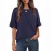 Maglietta estiva da donna a maniche corte con scollo rotondo oversize, casual e basic_voghion.com
