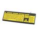 Wired USB Large Print Computer Keyboard Low Vision Users High Contrast 104 Keys Letters for Old Men_voghion.com