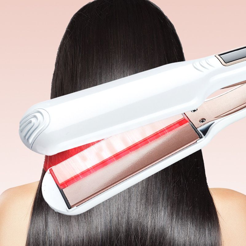 New LCD Infrared Multi-Functional And Straightening Dual-Use Hair Straightener Curling Iron_voghion.com