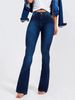 Women's High-waisted Stretch Jeans with Flared Flared Legs_voghion.com