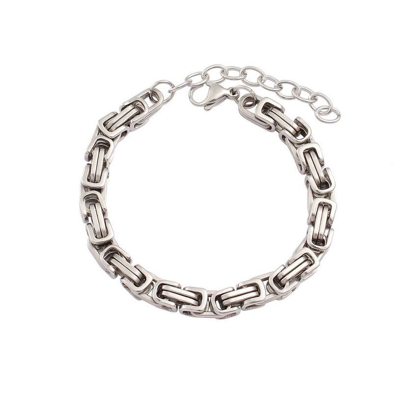 High-grade Titanium Steel Imperial Overbearing Keel Shape Chain Does Not Fade Men's Bracelet_voghion.com
