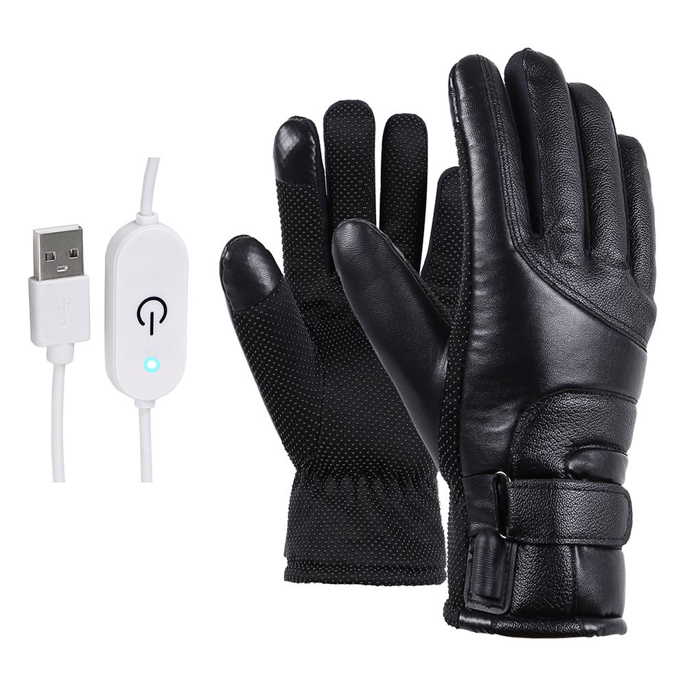 Guanti riscaldati invernali Guanti riscaldati elettrici unisex Touch screen antivento impermeabile Guanti riscaldati alimentati tramite USB_voghion.com