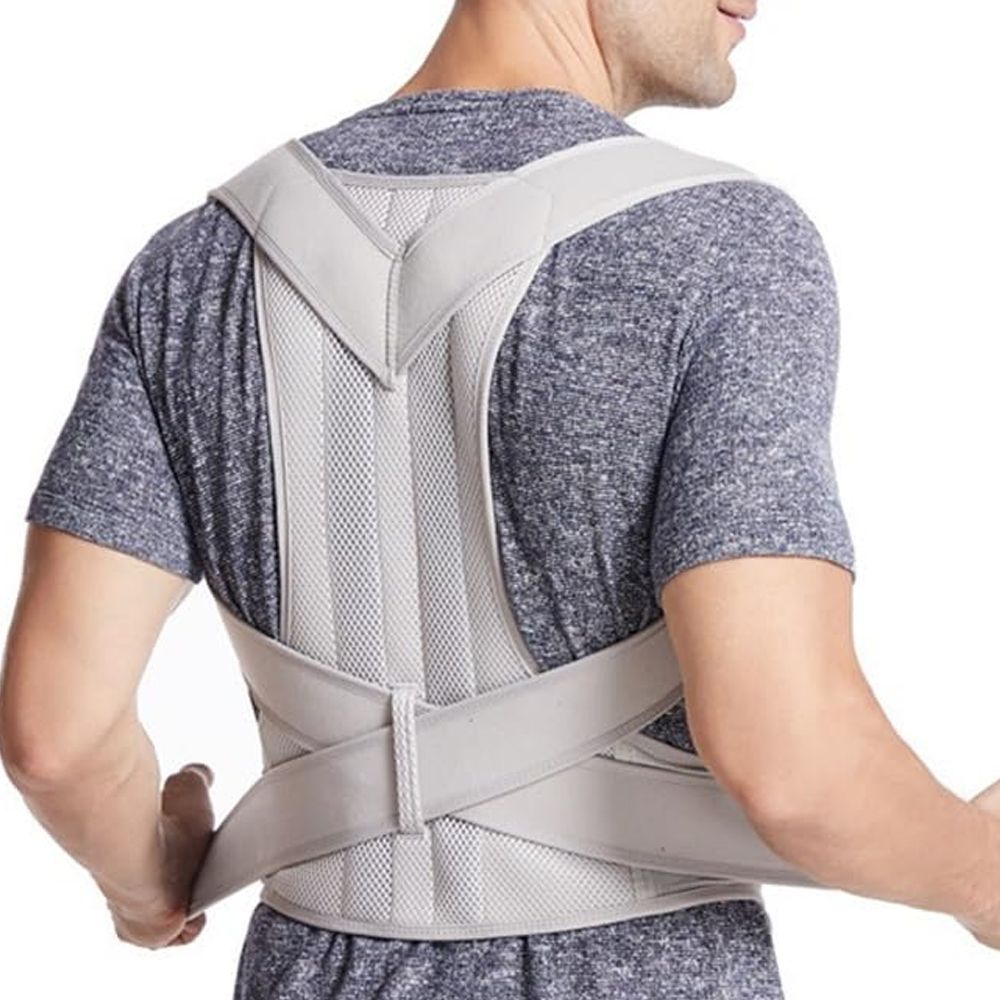 Cintura di supporto posturale per uomini e donne, supporto posturale regolabile per correggere scoliosi e gobba, supporto completo per la schiena._voghion.com