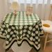 The Checkered Tablecloth With A Girlish, Light Luxury And High-end Feel, Coffee Table Cover, Student Dormitory Desk, Makeup Tablecloth140*140_voghion.com