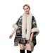 Women's Shawls New Knitted High Grade Shawl Cape Retro Elegant National Style Fringed Shawl Warm Versatile Coat_voghion.com