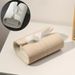 1pc Elegant Resin Tissue Box Holder - Rectangular, Stone Design, Perfect For Bathroom & Home Decor, Durable Material, Holds Multiple Tissues_voghion.com