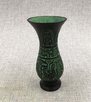 Antique Bronze Ware Phoenix Pattern Bottle Boutique Old Pulp Decoration Town House Blessing Retro Distressed Collection Home Dec_voghion.com