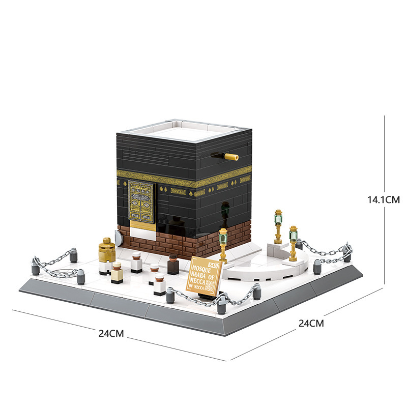 Modeļa ēka Arābija Meka Lielā mošeja Kaaba Ēka Ievērojama ēka Būvmateriāli Rotaļlietas_voghion.com