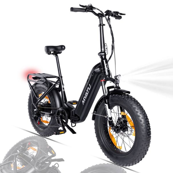 Skládací elektrokolo MYATU Star, baterie 36V25AH Dojezd až 80 mil, výkonný motor BAFANG 250W, skládací elektrokolo na tlusté pneumatiky pro muže a ženy_voghion.com