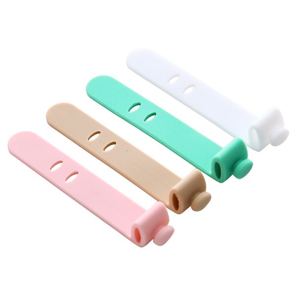 Unschlagbare Qualität 4-teiliger Silikonband-Kabelmanager Anti-Lost-Headset-Ladeband-Aufbewahrungsknopf Datenkabelwicklung_voghion.com