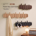 Piano Key Solid Wood Wall-Mounted Clothes Rack, Space-Saving No-Drill Hook For Hanging Bags And Coats Behind Doors_voghion.com