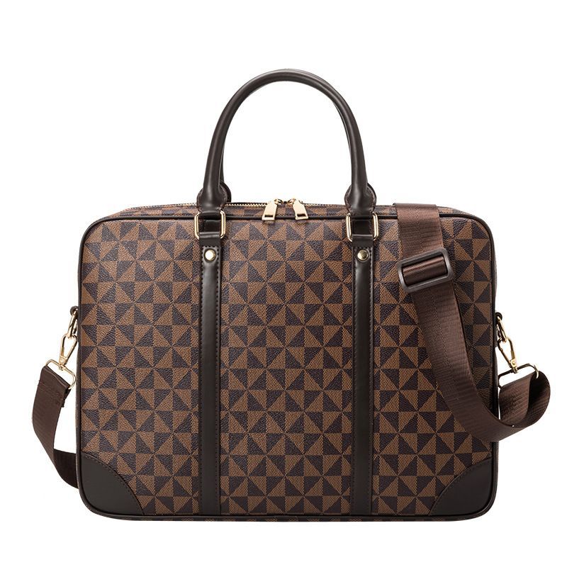 Selling Women's Bags Business Professional Briefcase Large Capacity Contrast Color Document Versatile Men's Laptop Bag_voghion.com