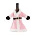 Elegant Velvet Wine Bottle Cover - Christmas Table Decor, Pink & Burgundy, Luxury Velvet Dress Style For Holiday Parties_voghion.com