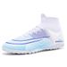 Scarpe da calcio alte TF in erba artificiale rotta AG con chiodi in pelle per piedi per studenti adolescenti maschi e femmine_voghion.com