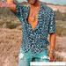 Cămașă hawaiană pentru bărbați, imprimată 3D, cu imprimeu leopard, retro_voghion.com