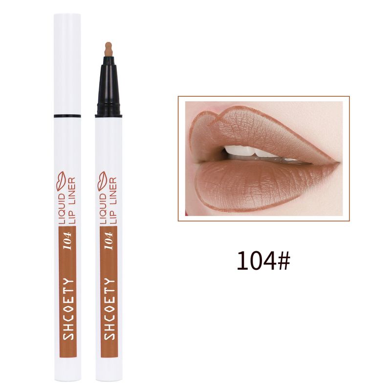 SHCOETY Matte Liquid Lip Liner – Wasserfester Nude-Lipgloss, langanhaltender und hochpigmentierter Lippenstiftstift_voghion.com