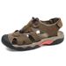 Unbeatable Quality Original Italian Plus Size Outdoor Anti Slip Summer Sandals, Men's Leather Toe Caps, Breathable Beach Shoes_voghion.com