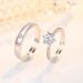 Korean Style Simulated Diamond Couple Rings For Women, Non-Fading Proposal Rings, Fashionable Six-Prong Zircon Jewelry_voghion.com