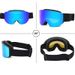 Magnetic Double Layer Anti-Fog Cylindrical Ski Glasses Equipment Snow Protective Goggles_voghion.com