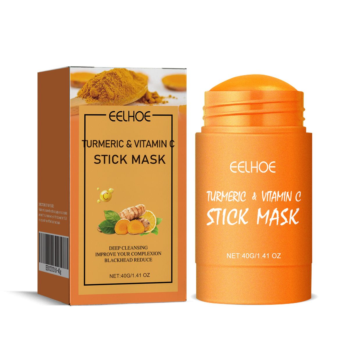 EELHOE Ginger Yellow Mud Stick Mouth Closing, Acne Solid Removing, Facial Mask For Pore Shrinking And Deep Cleaning_voghion.com