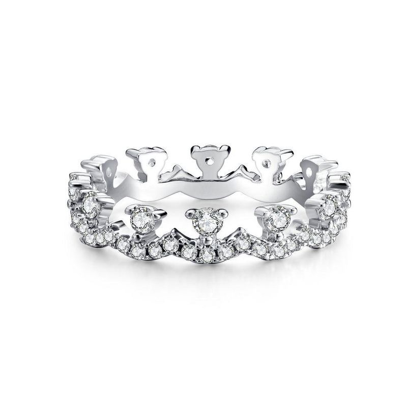 Tancise S925 Sterling Silber überlappender Spitzenring Damen Voller Diamant Einfach Ins Wind Vollfinger Mode Senior_voghion.com