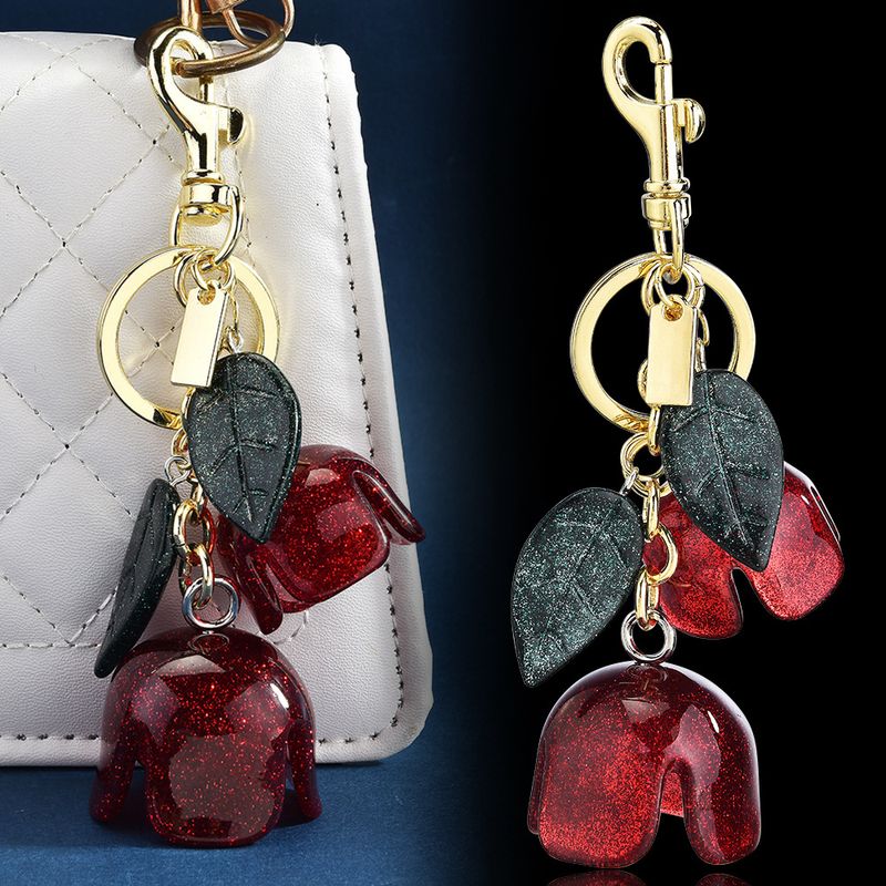 Portachiavi con ciondolo in cristallo a forma di rosa, da donna, con nappa e fiore, accessori per borse_voghion.com