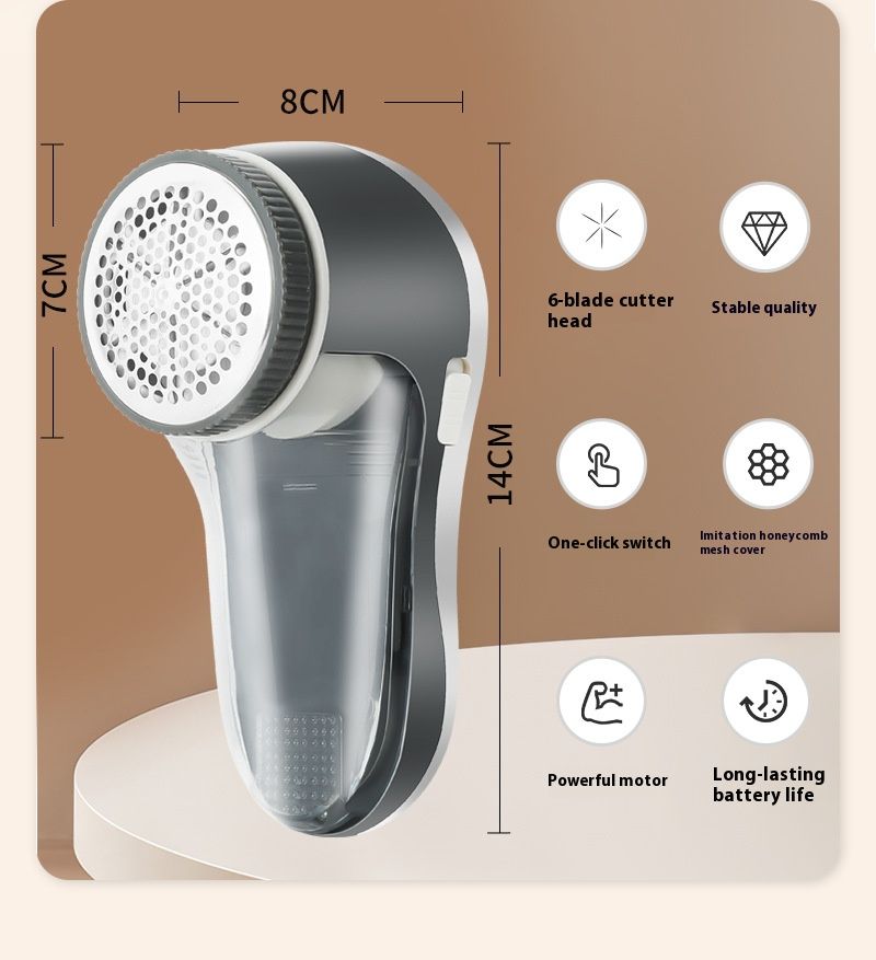 Fabric Shaver – Battery-Powered Lint Remover For Sweaters, Coats & Knitwear (Grey, ABS Material)_voghion.com