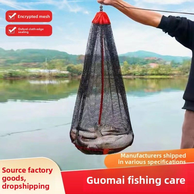 Invisible Thickened Drawstring Ground Insert Fish Wild Grain And Wheat Net Bag Fishing Guard_voghion.com