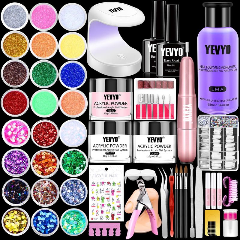Acrylic Nail Kit With Nail Drill And UV Light, Birthday Gifts For Women, Valentines Day Gifts For Girls, Professional Nail Kit Acrylic Set With Everything For Beginner_voghion.com