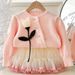2025 New Children's Sweater Skirt Small Knitted Korean Style Trendy Two Piece Suit Girl Baby Autumn And Winter New_voghion.com
