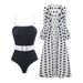 Women's Clothing Elegant One-Piece Swimsuit Flowy Cover-Up High Waist Sexy Modest Design Tummy Control Quick-Dry Fabric - Perfect Beach Pool_voghion.com