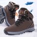 Bottes de neige d'hiver en peluche chaudes en coton légères 48 grandes bottes d'extérieur du nord-est antidérapantes simples et polyvalentes pour hommes_voghion.com