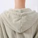 Soft Touch Micro Fleece Huva Morgonrock Plysch Lång Spa Robe Absorberande Morgonrock_voghion.com
