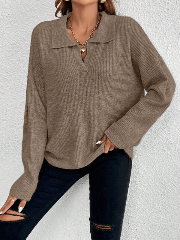 Damen Rollkragen-Strickpullover – Langärmliger, einfarbiger Pullover, elegant und vielseitig für Herbst und Winter_voghion.com