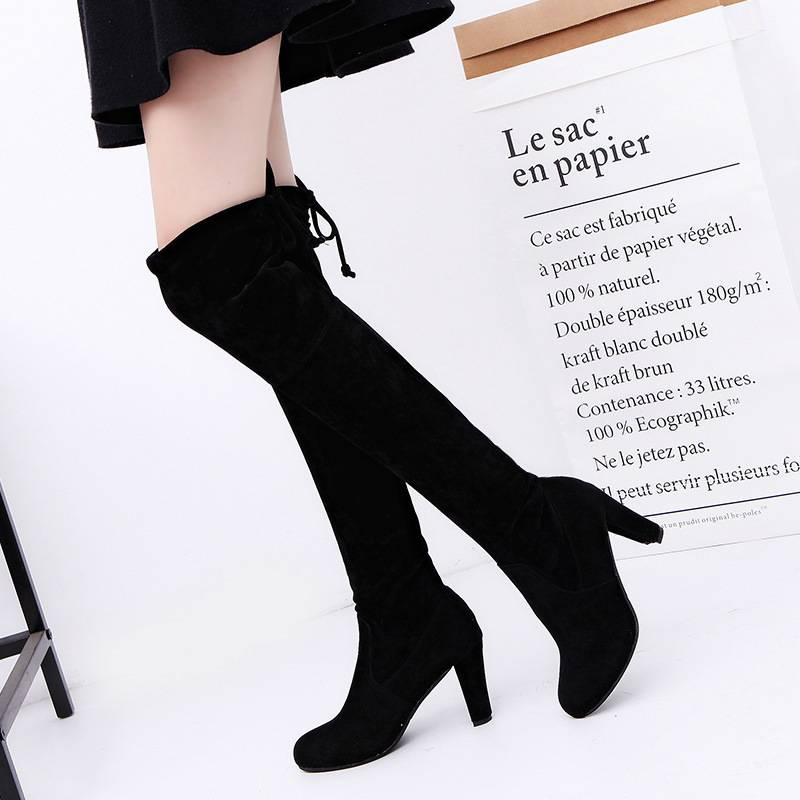 Over-the-knee boots High-heeled women's boots Plus-size boots_voghion.com