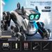 8-Wheel Remote Control Robot Dog With Handheld/Watch Dual Control, Touch & Sound Effects, Smart Interactive Toy For Kids (Silver/Gold)_voghion.com