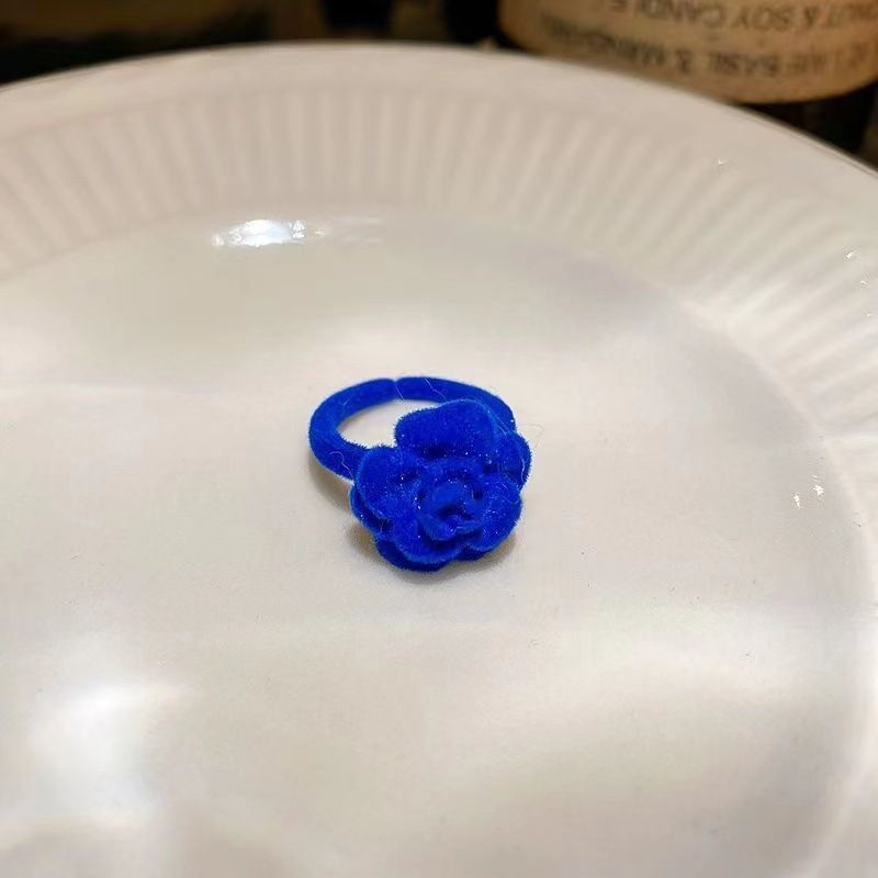 Autumn Winter Flocked Flower Open For Women Ins New Design Sense Niche Internet Celebrity Index Finger Ring_voghion.com