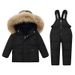 Children's Down Jacket Sets For Boys And Girls Aged 1 6, Thickened Two Piece Winter Style._voghion.com