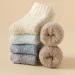 3 pairs of winter warm coral mens with adhesive anti slip for womens sleep veet thick and medium cut or socks 241126_voghion.com