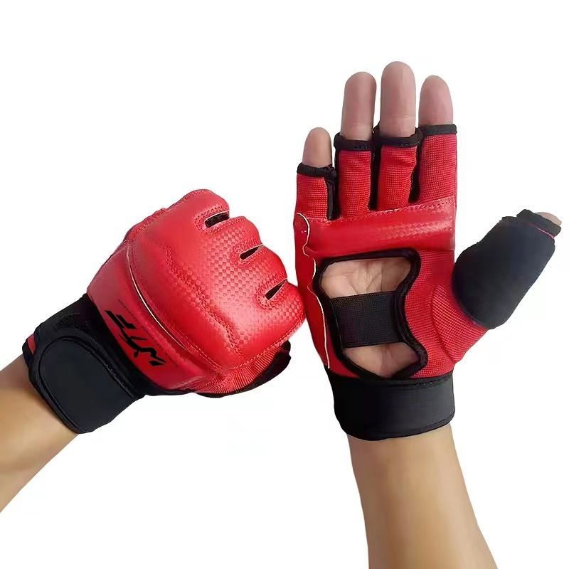 Boxhandschuhe Halbfinger für Erwachsene Kinder Sanda Männer Frauen Boxsack Kampf Schutzausrüstung Taekwondo Hand und_voghion.com