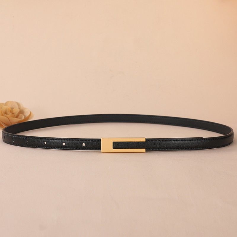 High-End Decorative Suit Women's Dress Skirt Simple Versatile Fashion Waist-Cinching Genuine Leather Belt_voghion.com